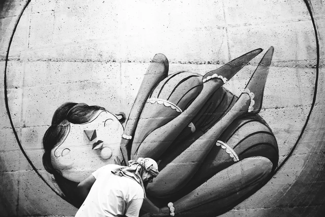Un murale di street art in centro storico: Grosseto all'avanguardia in Italia